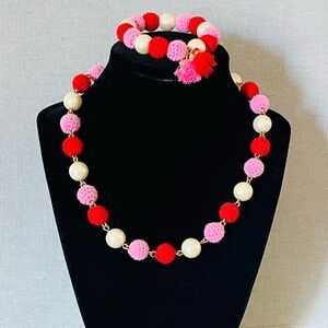 J. Crew Crochet Bead & Pearl Necklace and Bracelet Set